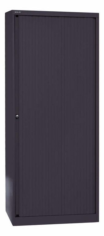 Bisley EUROTAMBOUR Rollladenschrank 5 OH 80cm Stahlmöbel Schwarz