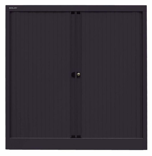 Bisley EUROTAMBOUR Rollladenschrank 2,5 OH 100cm Stahlmöbel Schwarz