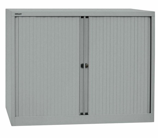 Bisley EUROTAMBOUR Rollladenschrank 2,5 OH 120cm Stahlmöbel Silber