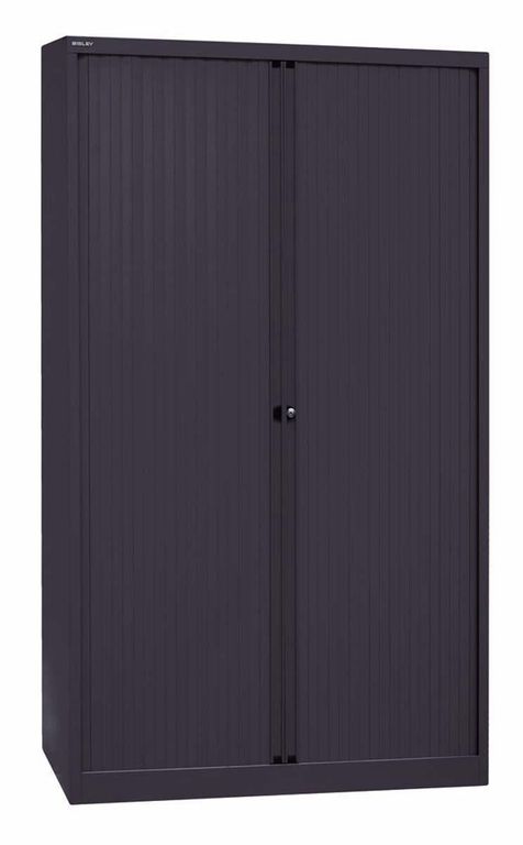 Bisley EUROTAMBOUR Rollladenschrank 5 OH 120cm Stahlmöbel Schwarz