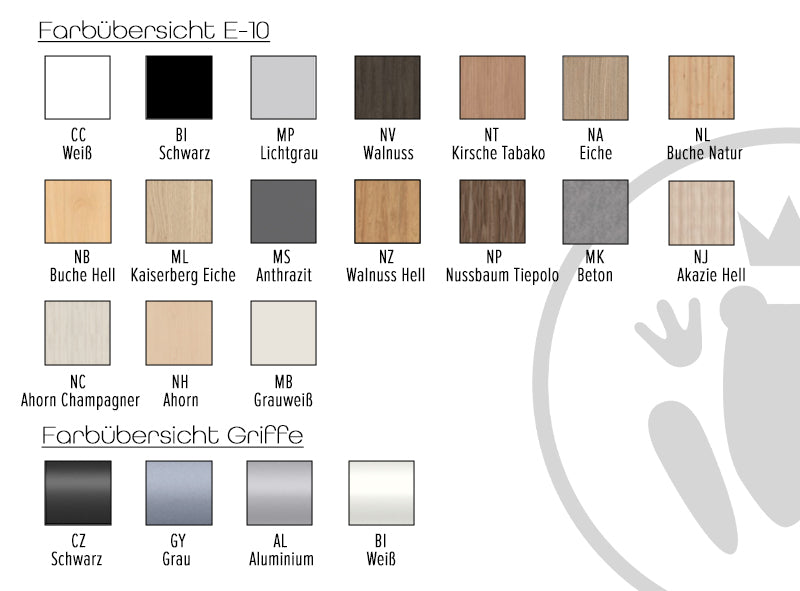 E10 Schiebetürenschrank, 1,5 Ordnerhöhen, 120 cm Breite Schwarz