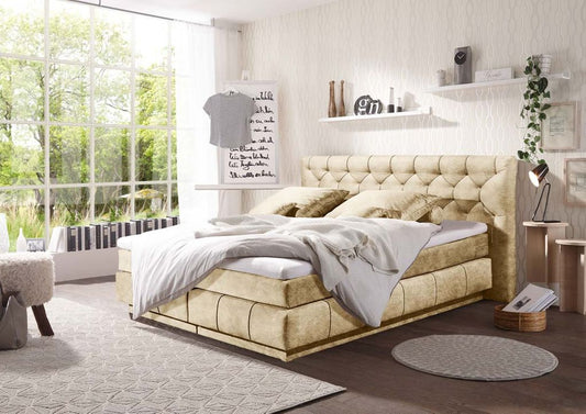 Florenz Boxspringbett 160x200 cm, inkl. Bettkasten Beige