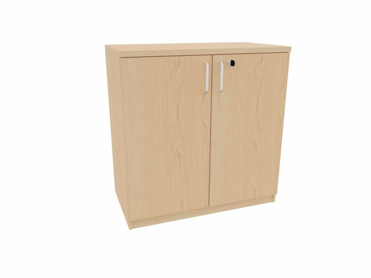 E10 Flügeltürenschrank 2 Ordnerhöhen, 80 cm Breit, Ahorn