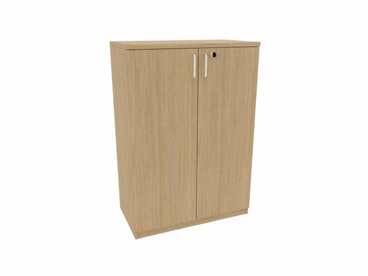 E10 Flügeltürenschrank 3 Ordnerhöhen, 80 cm Breit, Eiche