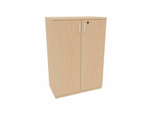 E10 Flügeltürenschrank 3 Ordnerhöhen, 80 cm Breit, Ahorn