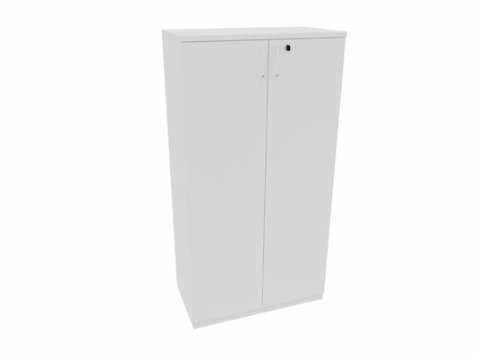 E10 Flügeltürenschrank 4 Ordnerhöhen, 80 cm Breit, Weiß