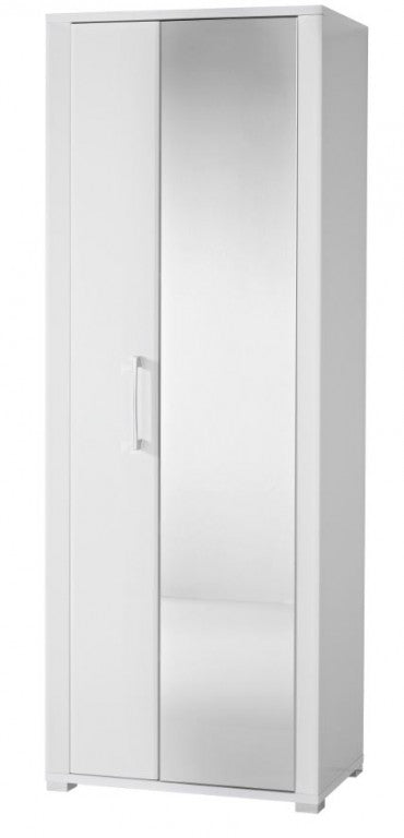 GO Garderobenschrank Dielenschrank Garderobe Flurgaderobe Weiß Hochglanz - Froschkönig24