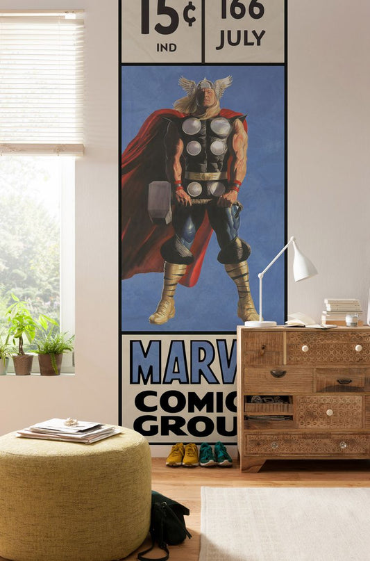 Vlies Fototapete - Thor Retro Comic Box - Größe 100 x 280 cm