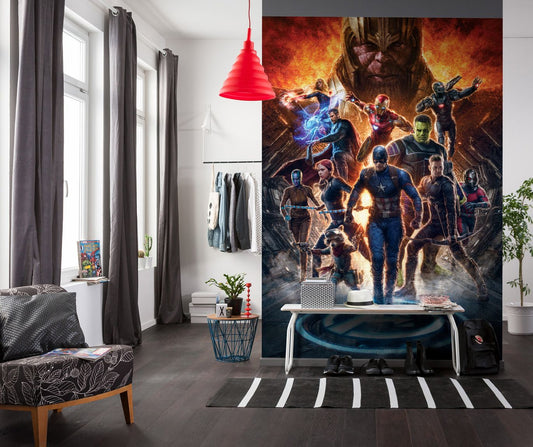 Vlies Fototapete - Avengers vs Thanos - Größe 200 x 280 cm