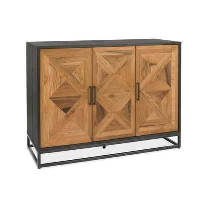 Indus Massivholz Sideboard 117 cm Eiche / Grafit