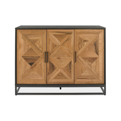 Indus Massivholz Sideboard 117 cm Eiche / Grafit