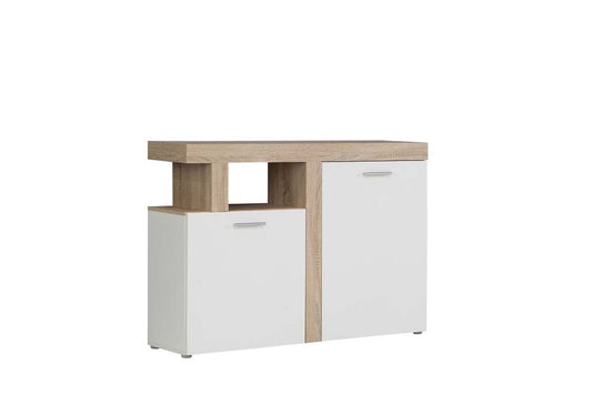 HOMS Highboard Sonoma Eiche / Weiß