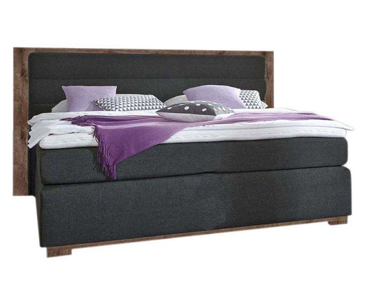 Ohio Boxspringbett 140 x 200 cm Graphit Inari / Schlammeiche