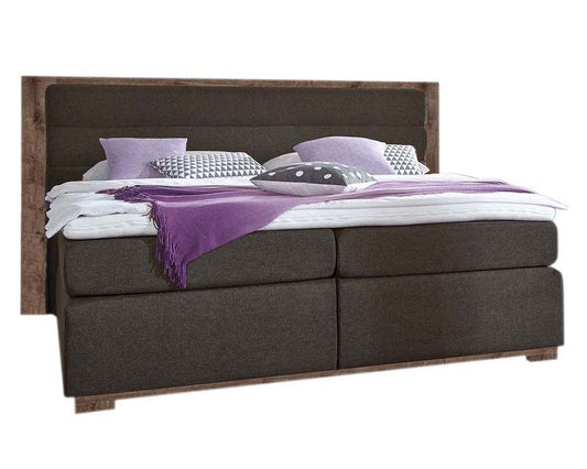 Ohio Boxspringbett 180 x 200 cm Braun Sawana / Schlammeiche