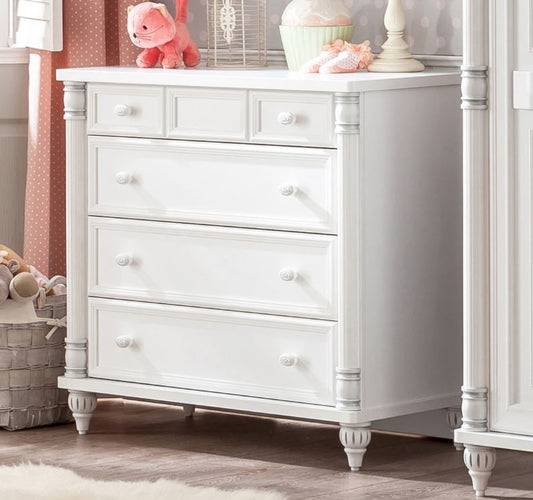 Cilek ROMANTIC Kommode Kinderkommode Anrichte Sideboard Weiß - Froschkönig24