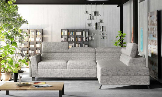 Kairos Ecksofa 265 x 197 cm Grau-Beige (Webstoff)