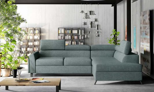 Kairos Ecksofa 265 x 197 cm Hellblau (Webstoff)