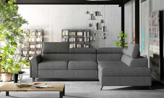 Kairos Ecksofa 265 x 197 cm Grau (Webstoff - Inari)