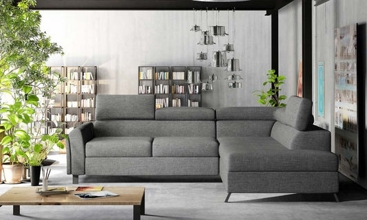 Kairos Ecksofa 265 x 197 cm Grau (Webstoff - Sawana)