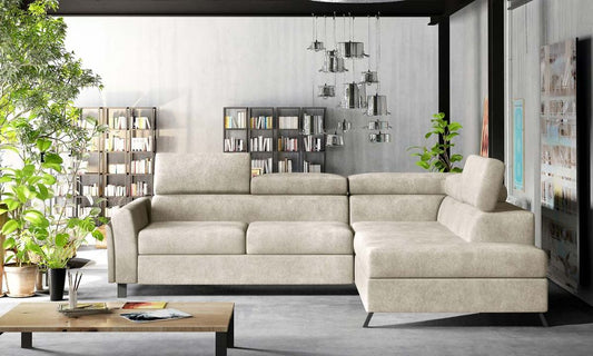 Kairos Ecksofa 265 x 197 cm Beige (Kunstleder)