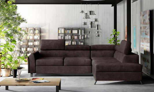 Kairos Ecksofa 265 x 197 cm Dunkelbraun (Kunstleder)