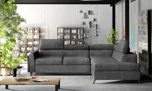 Kairos Ecksofa 265 x 197 cm Grau (Kunstleder)