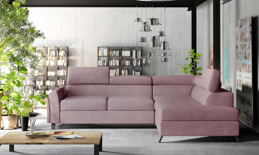 Kairos Ecksofa 265 x 197 cm Rosa (Velour)