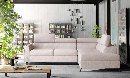 Kairos Ecksofa 265 x 197 cm Creme (Velour)