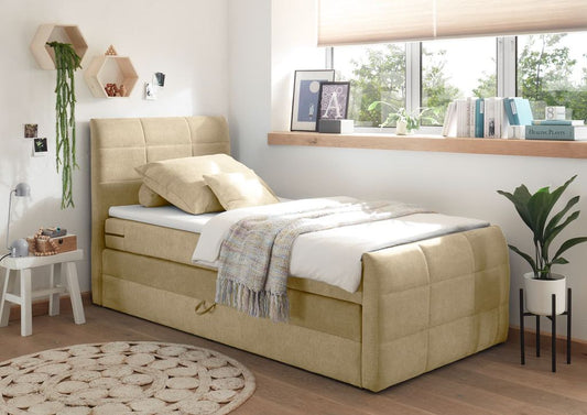 Kuba Boxspringbett 120x200cm Sand inkl. Bettkasten