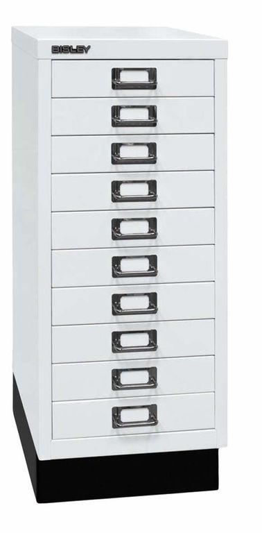 Bisley MultiDrawer Schubladenschrank DIN A4 mit 10 Schub Stahlmöbel Verkehrsweiß