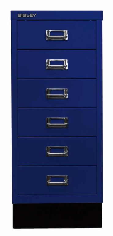 Bisley MultiDrawer Schubladenschrank DIN A4 mit 6 Schub Stahlmöbel Oxfordblau