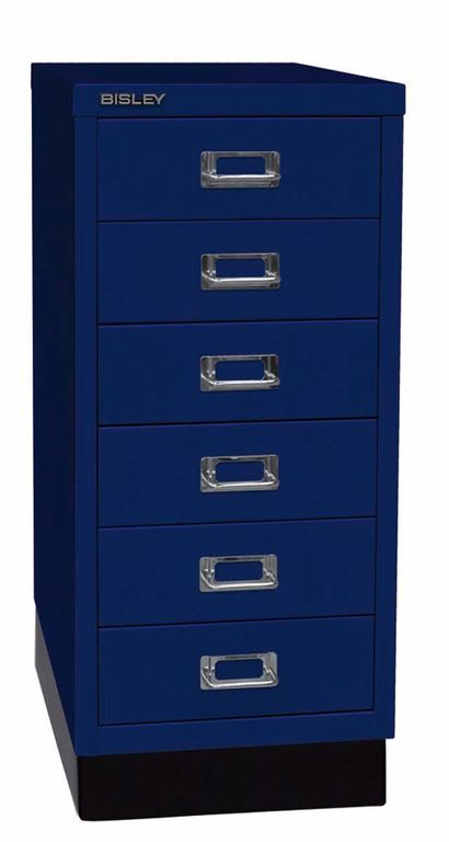 Bisley MultiDrawer Schubladenschrank DIN A4 mit 6 Schub Stahlmöbel Oxfordblau