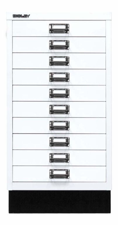 Bisley MultiDrawer Schubladenschrank DIN A3 mit 10 Schub Stahlmöbel Verkehrsweiß