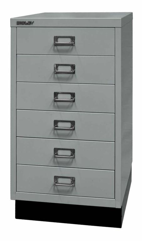 Bisley MultiDrawer Schubladenschrank DIN A3 mit 6 Schub Stahlmöbel Silber