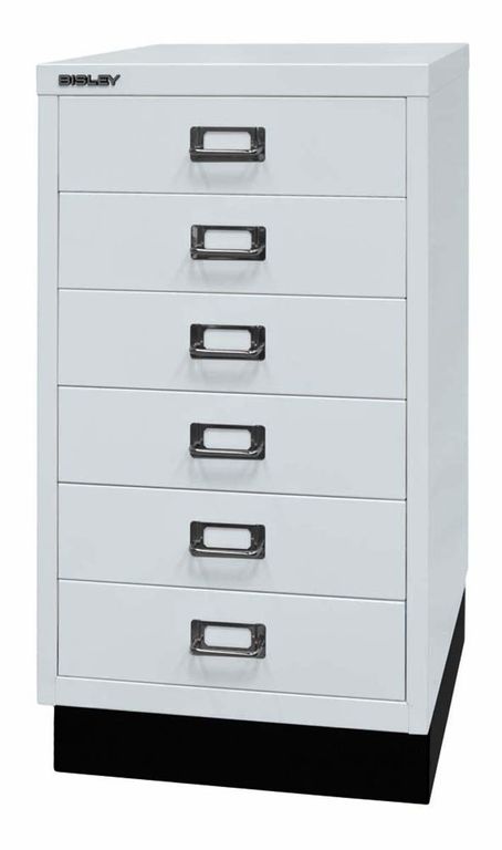 Bisley MultiDrawer Schubladenschrank DIN A3 mit 6 Schub Stahlmöbel Lichtgrau