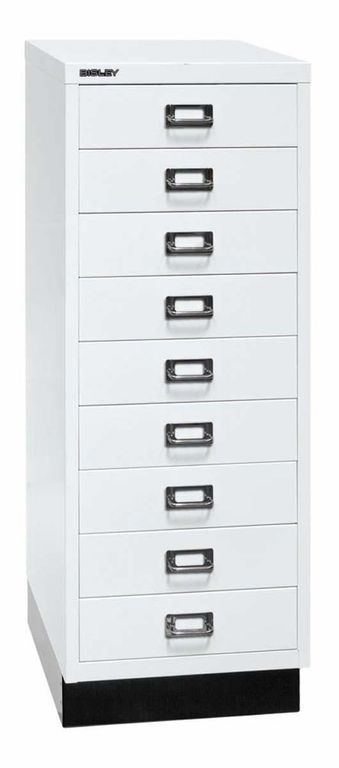 Bisley MultiDrawer Schubladenschrank DIN A3 mit 9 Schub Stahlmöbel Verkehrsweiß