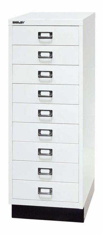 Bisley MultiDrawer Schubladenschrank DIN A3 mit 9 Schub Stahlmöbel Verkehrsweiß