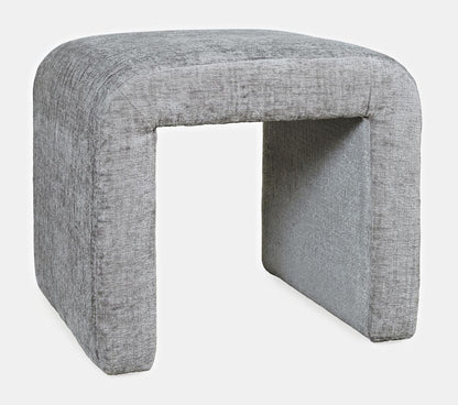 Leith Polsterhocker Designerhocker Hellgrau