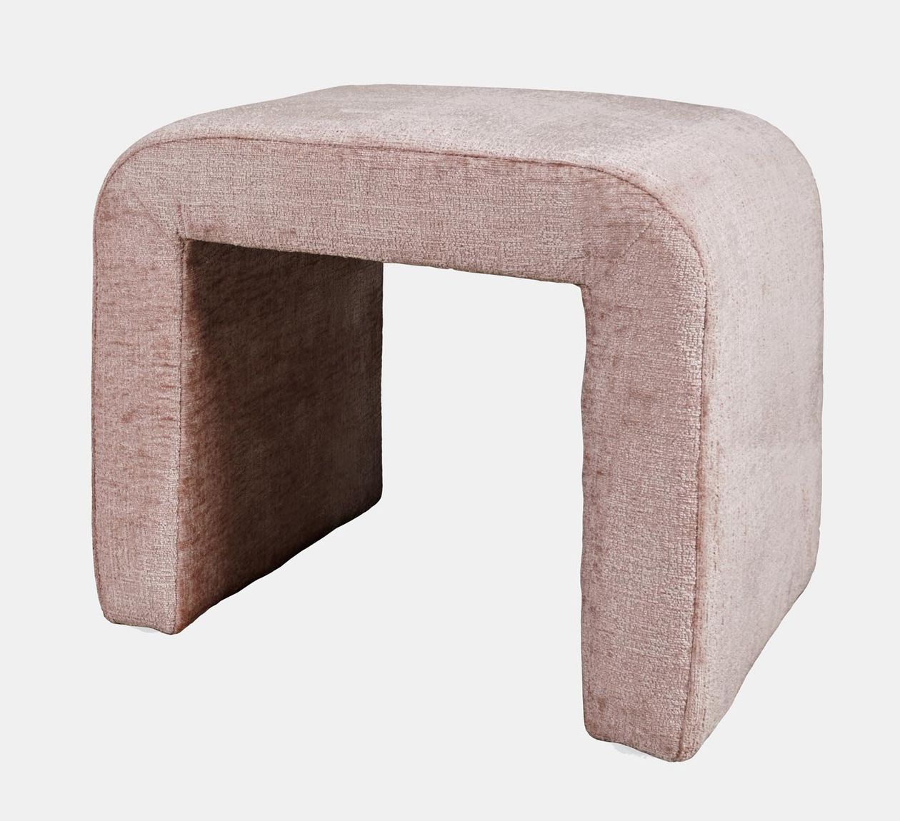 Leith Polsterhocker Designerhocker Rosa