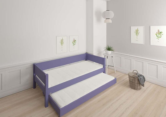 LIV Kinderbett 90 x 200 cm mit Ausziehbett Helllila