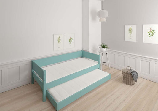 LIV Kinderbett 90 x 200 cm mit Ausziehbett Türkis