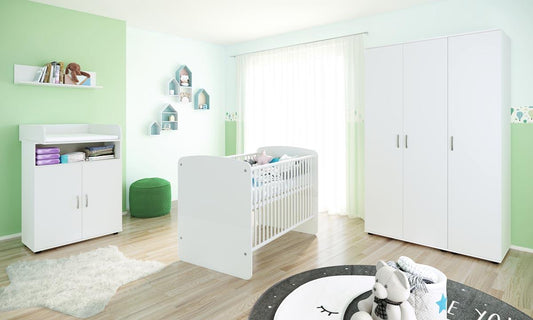 Lunis 7 Babyzimmerkomplettset 4-teilig Weiß