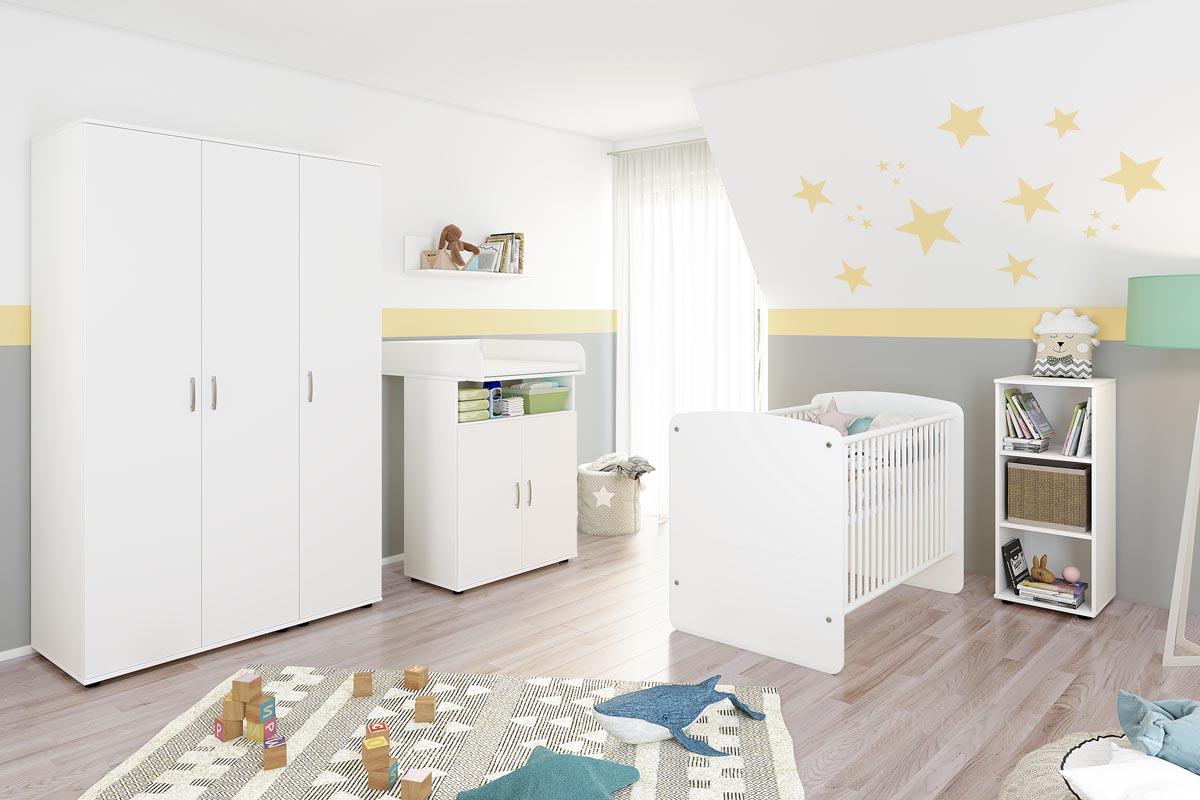 Lunis 8 Babyzimmerkomplettset 5-teilig Weiß