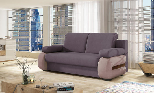 Laura Schlafsofa 202x79 cm Lila / Rosa (Velour)