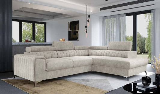 Laurence Ecksofa 278 x 205 cm Beige (Kunstleder)