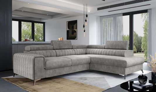 Laurence Ecksofa 278 x 205 cm Grau (Kunstleder)