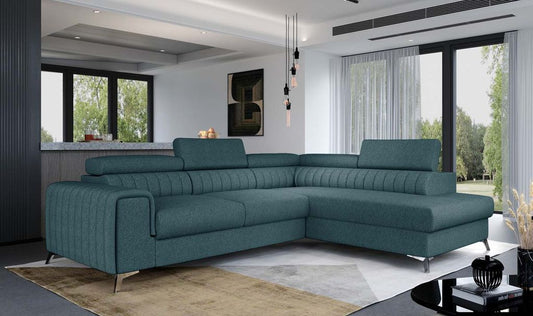 Laurence Ecksofa 278 x 205 cm Hellblau (Webstoff)