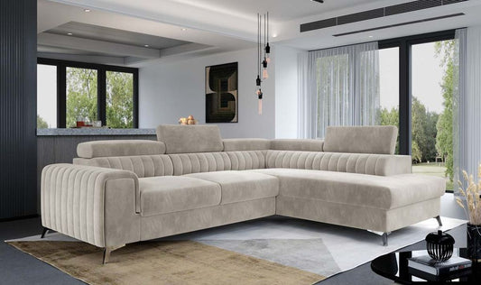 Laurence Ecksofa 278 x 205 cm Beige (Webstoff - Paros)