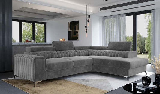 Laurence Ecksofa 278 x 205 cm Dunkelgrau (Webstoff - Paros)