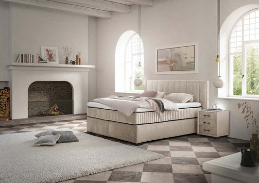 Licata Boxspringbett 160x200cm Vogue Creme